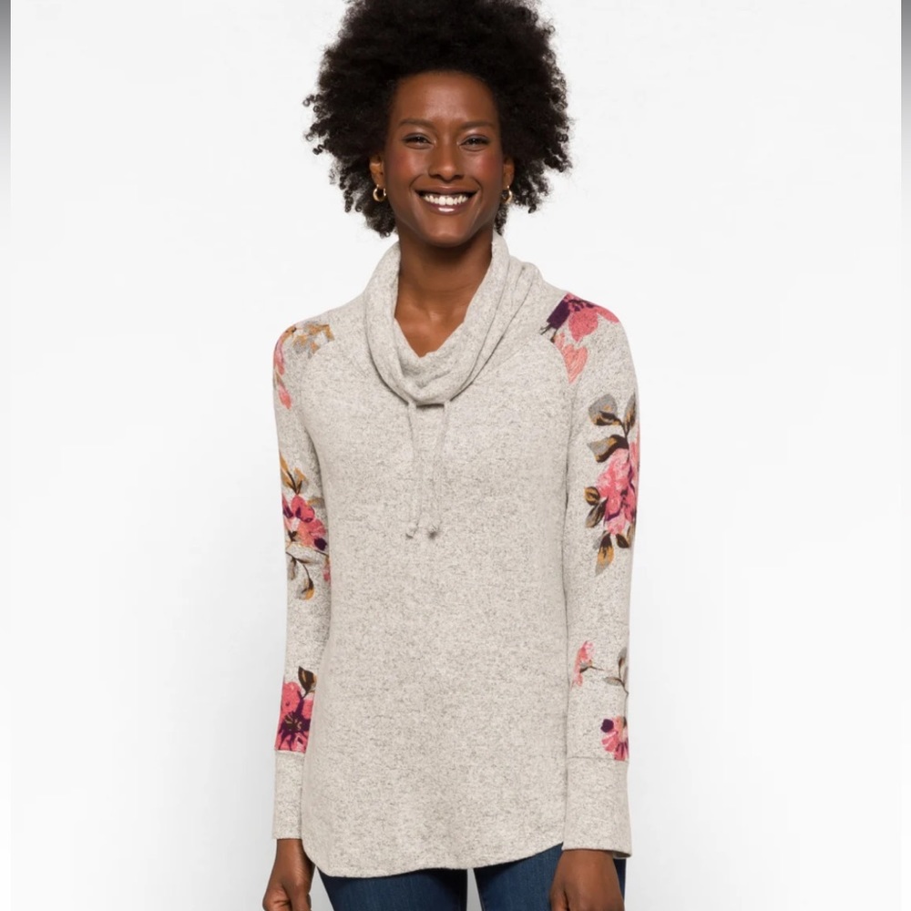 MARKET & SPRUCE Tarlio Brushed Cowl Neck Knit Top. SIZE XL